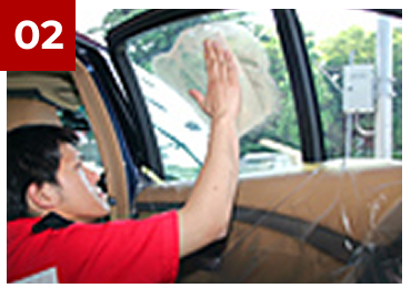 ガラス面の洗浄